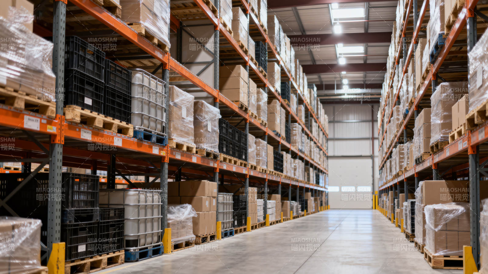 宽敞明亮的仓库内部图片