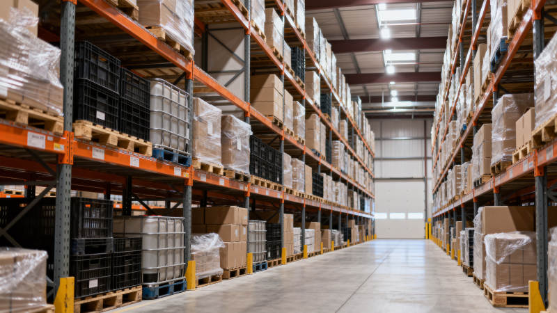 宽敞明亮的仓库内部图片