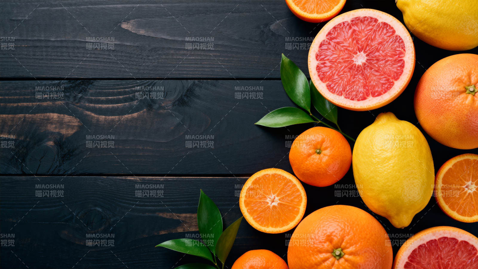 柑橘水果拼盘图片