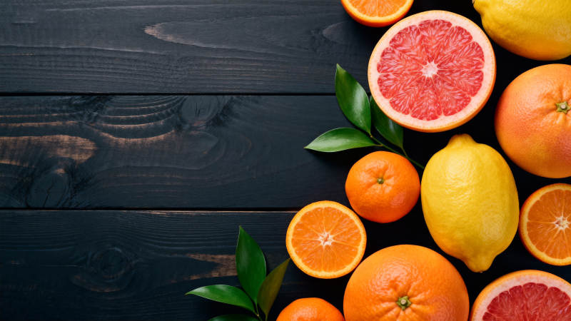 柑橘水果拼盘图片