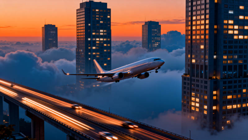 云海之上 城市之翼图片