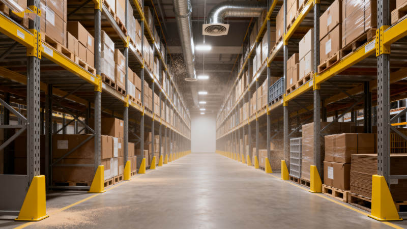 仓库货架通道图片