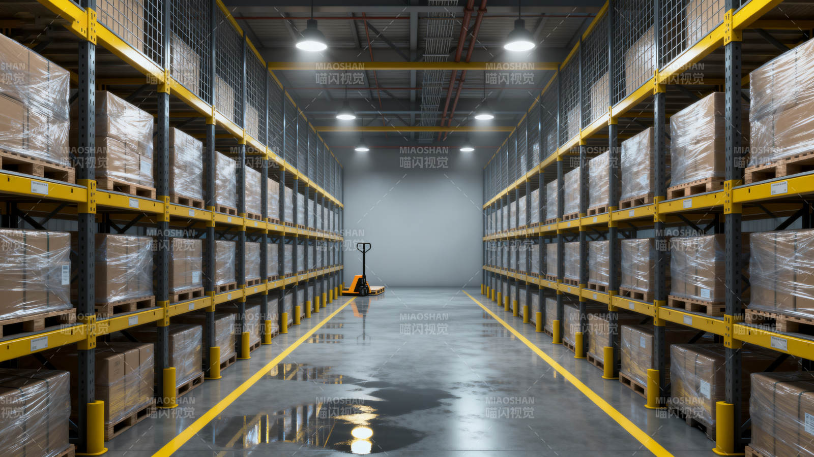 仓库货架通道图片