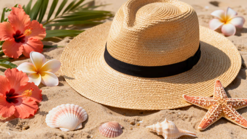 沙滩上的夏日风情图片