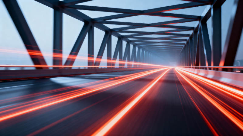 光影穿梭桥影图片