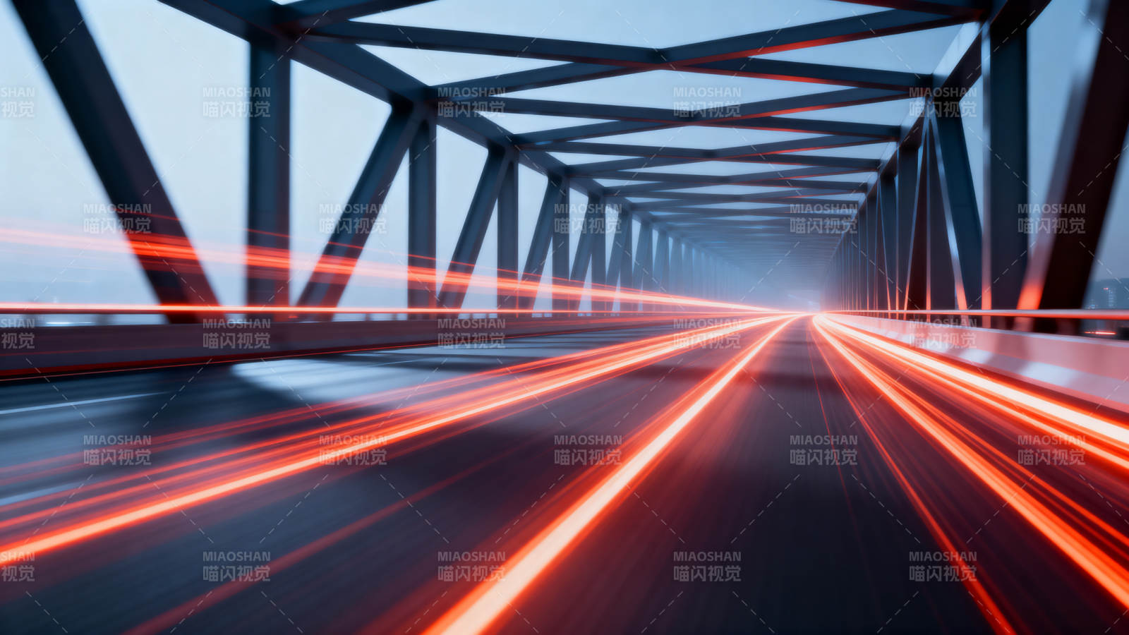 光影穿梭桥影图片