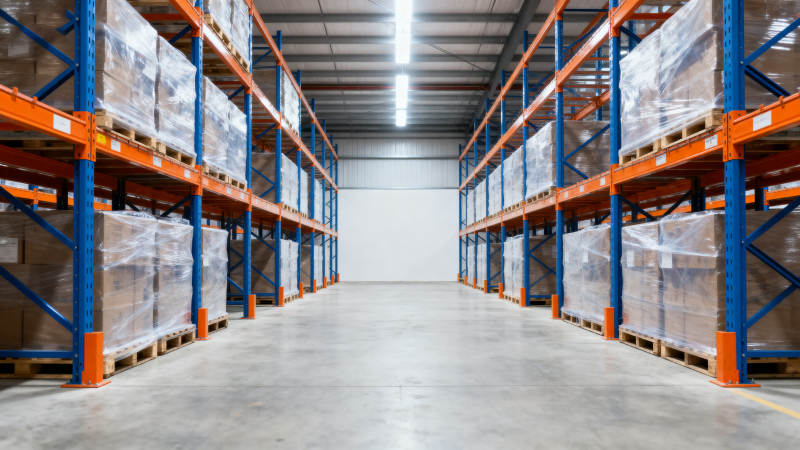 宽敞明亮的仓库内部图片