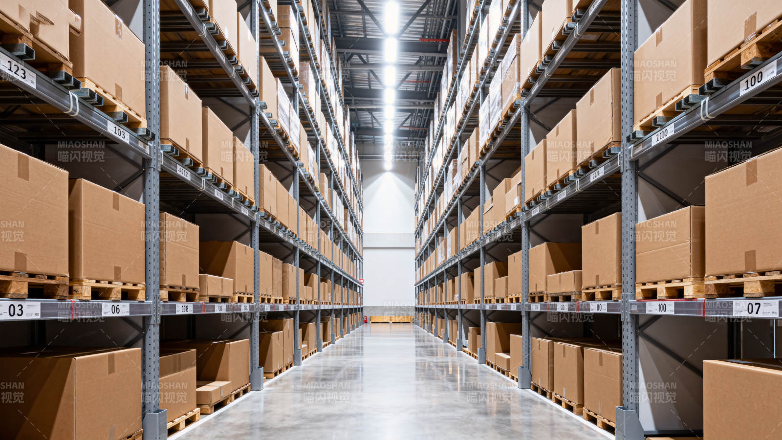 仓库货架通道图片