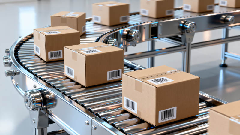 包裹传送带运输图片