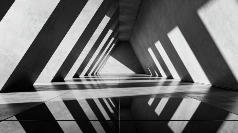 几何光影走廊图片
