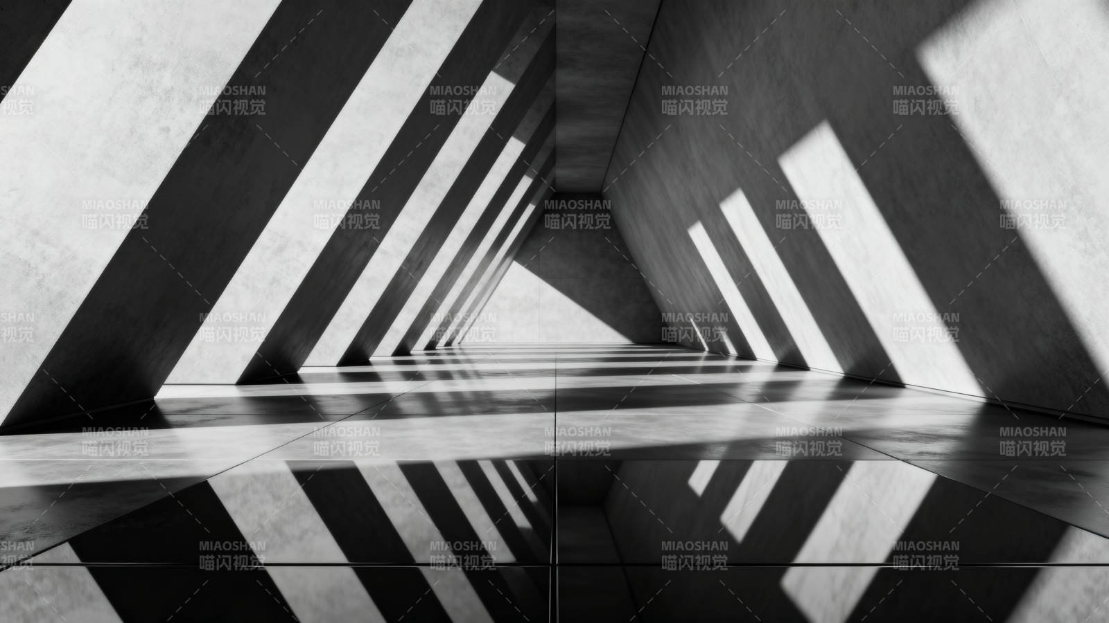 几何光影走廊图片