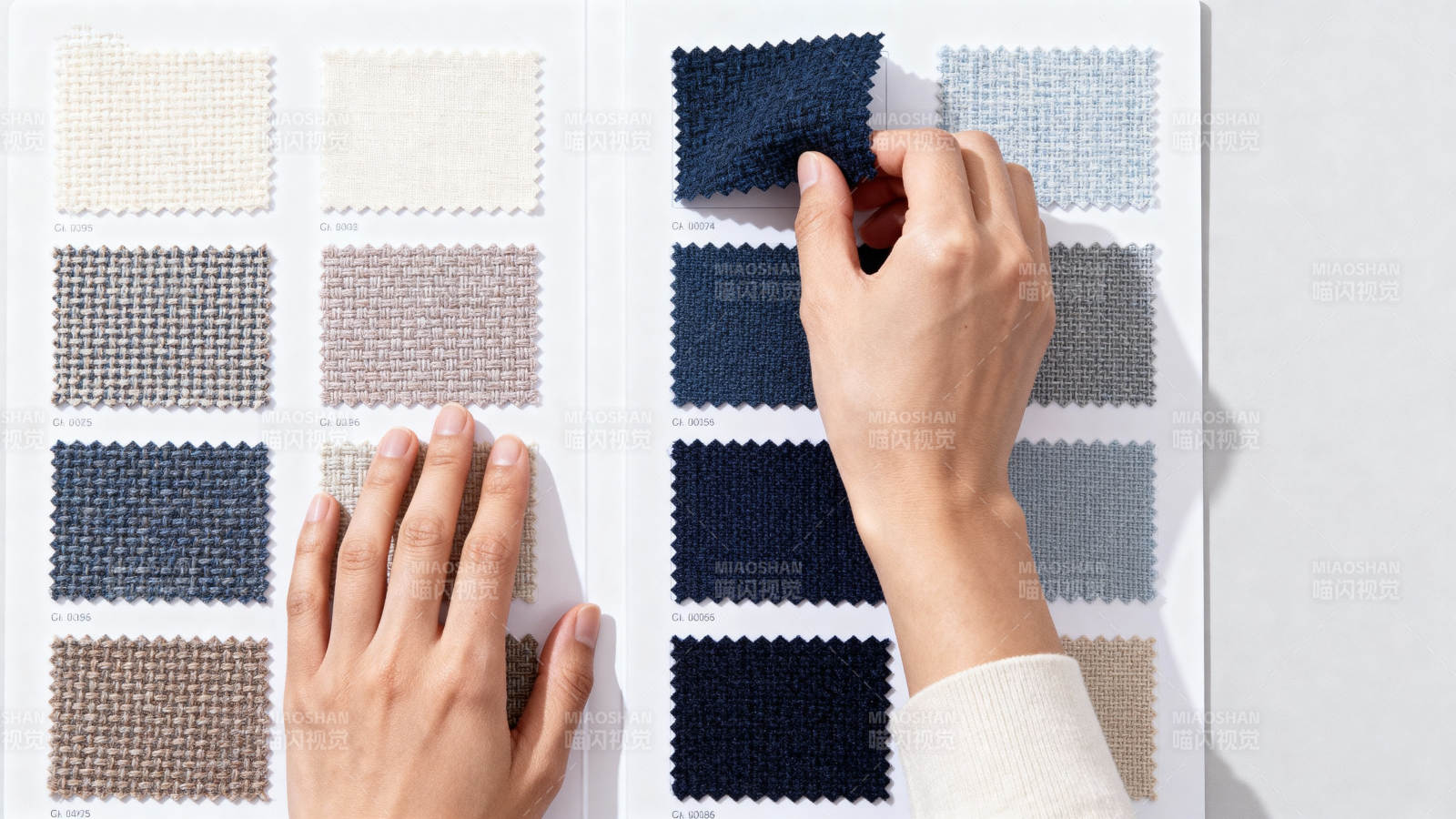 挑选布料色卡图片