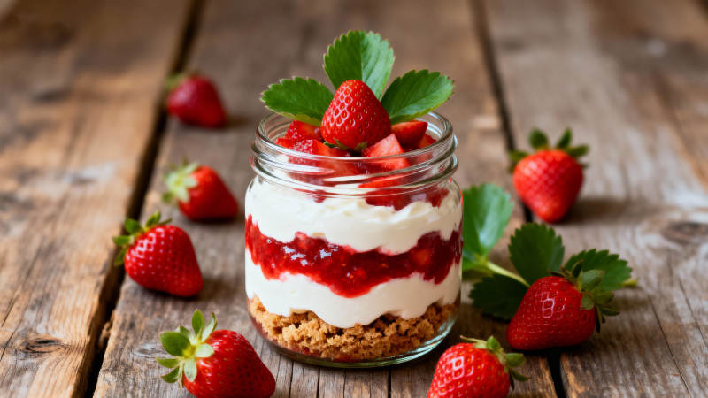 草莓酸奶杯图片