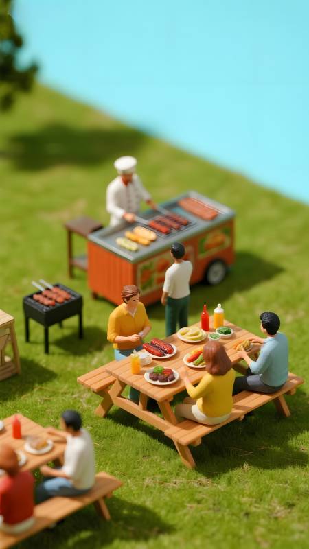 户外烧烤聚会图片