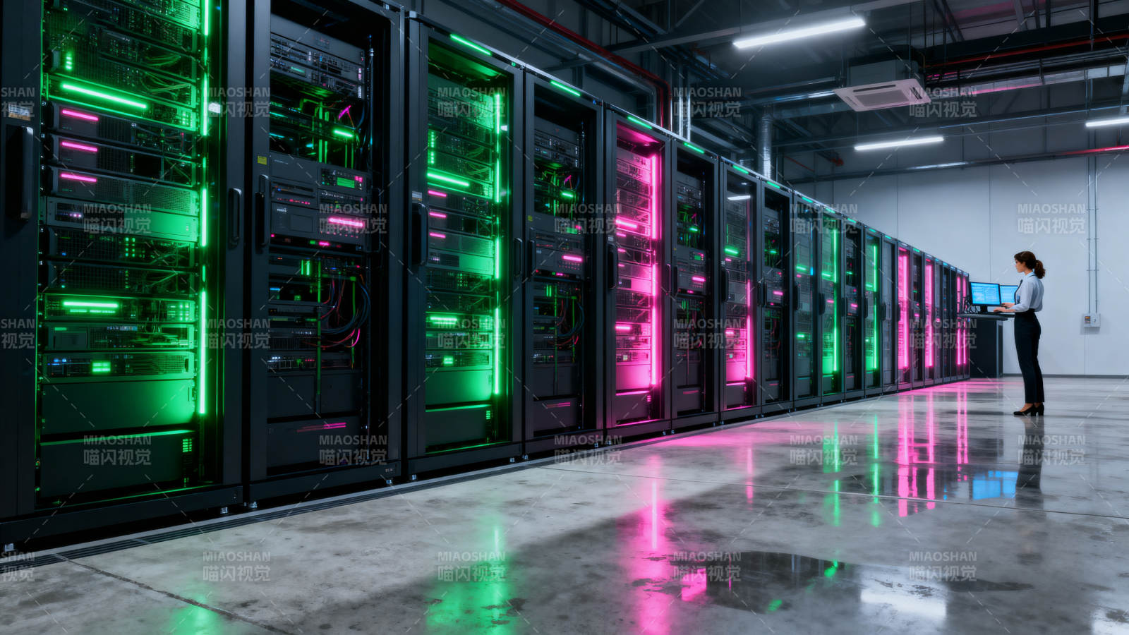 数据中心夜景图片