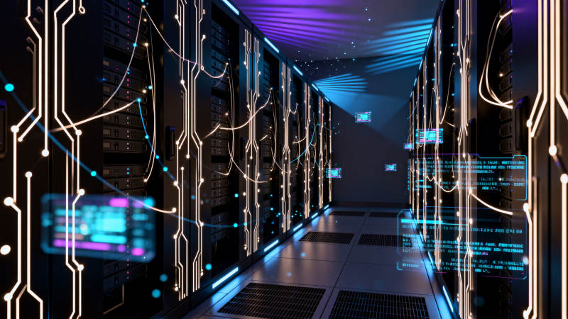 未来数据中心走廊图片