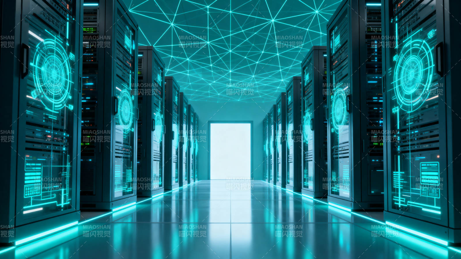 未来数据中心走廊图片