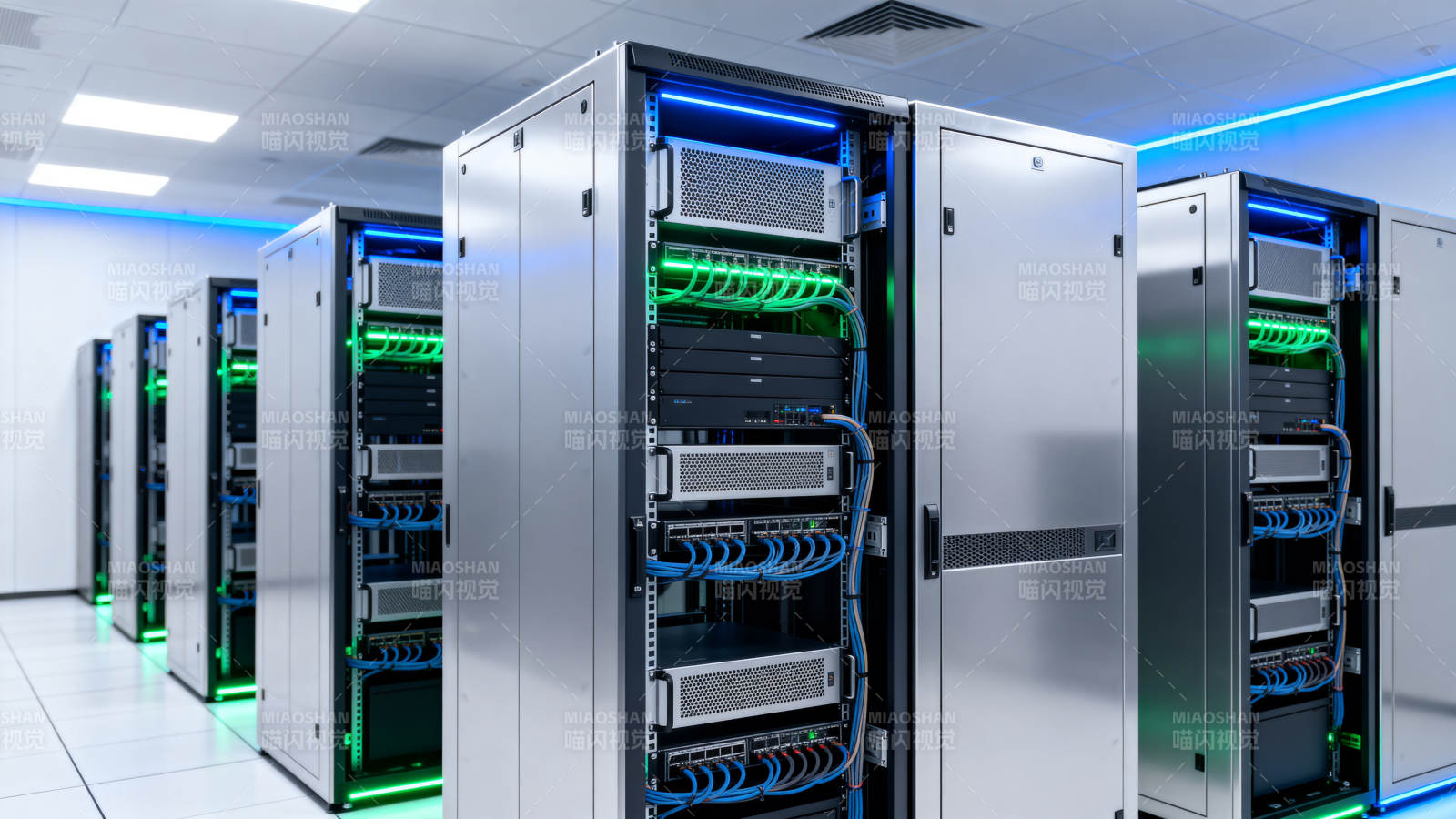 数据中心服务器机柜图片