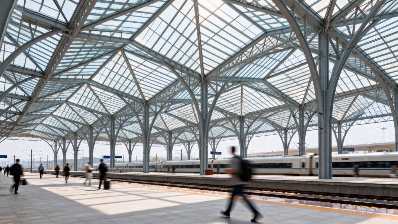 现代车站候车大厅图片