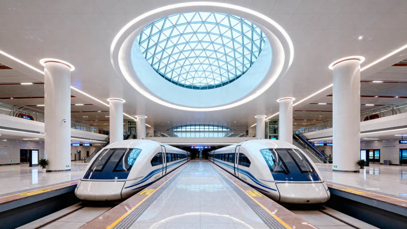 现代高铁站台图片