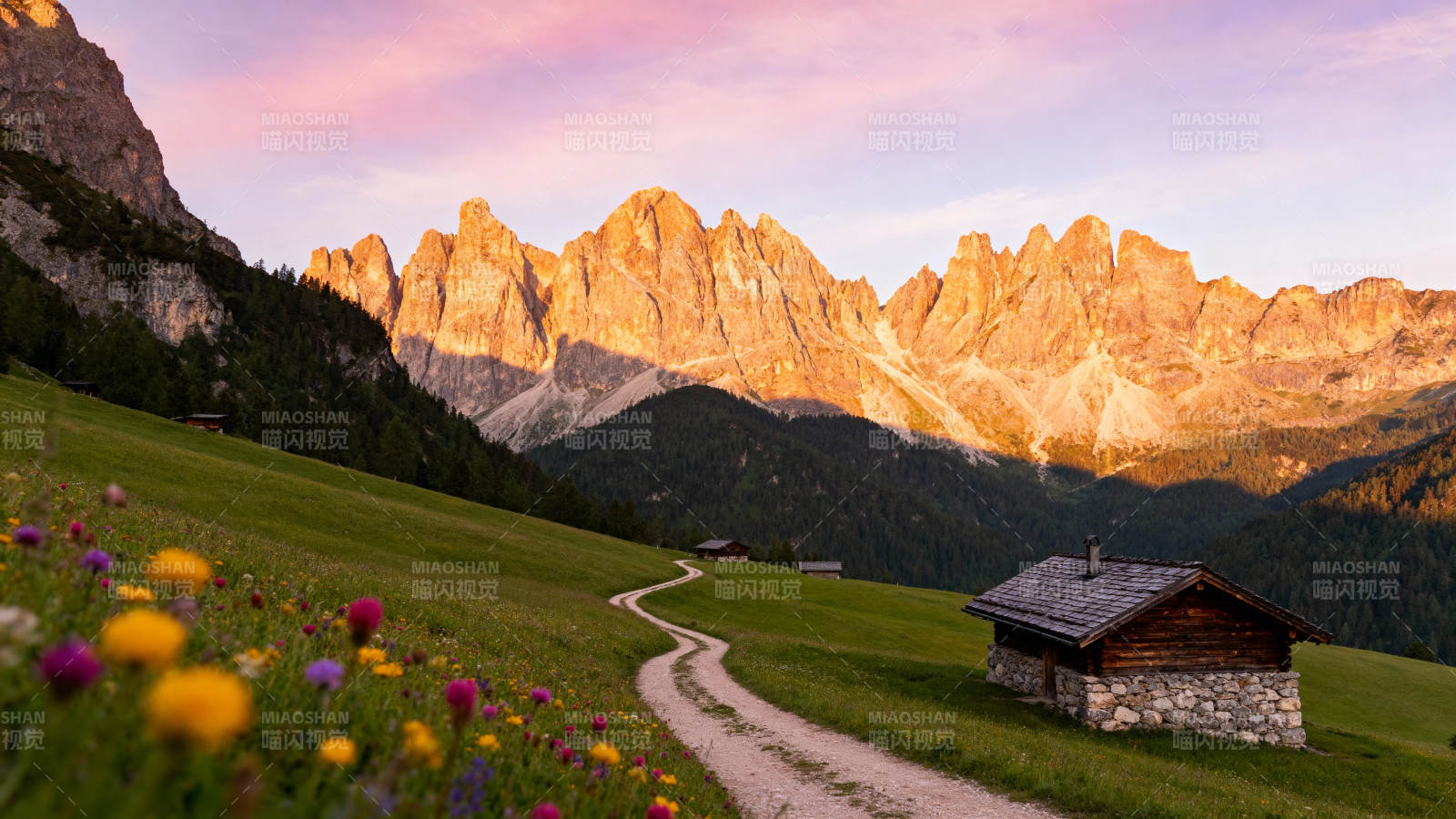 阿尔卑斯山间小屋图片
