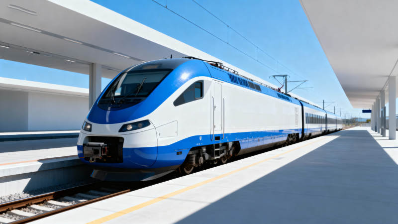 高速列车进站图片