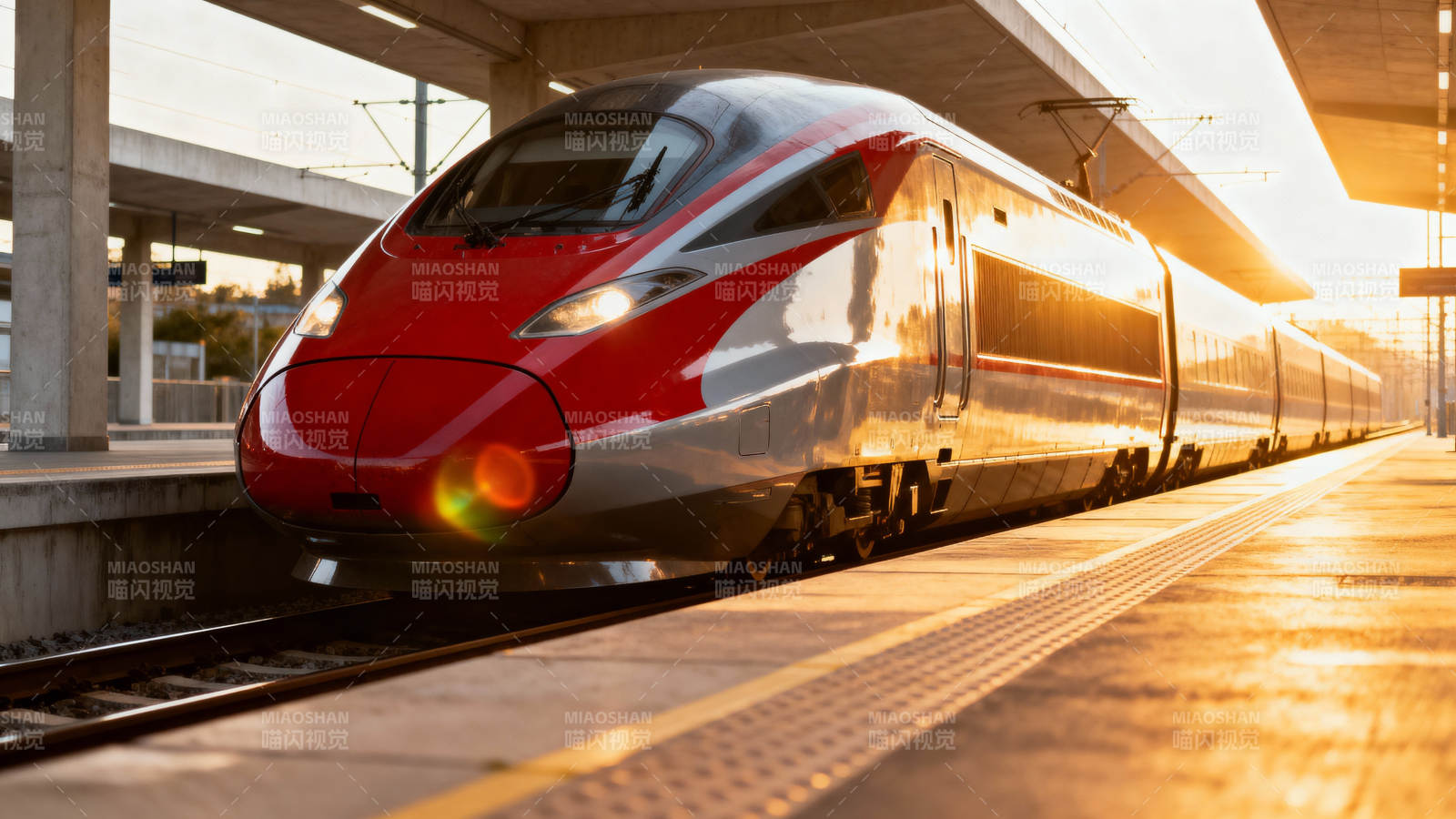 高铁驶入站台图片