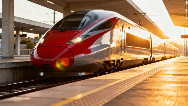 高铁驶入站台图片