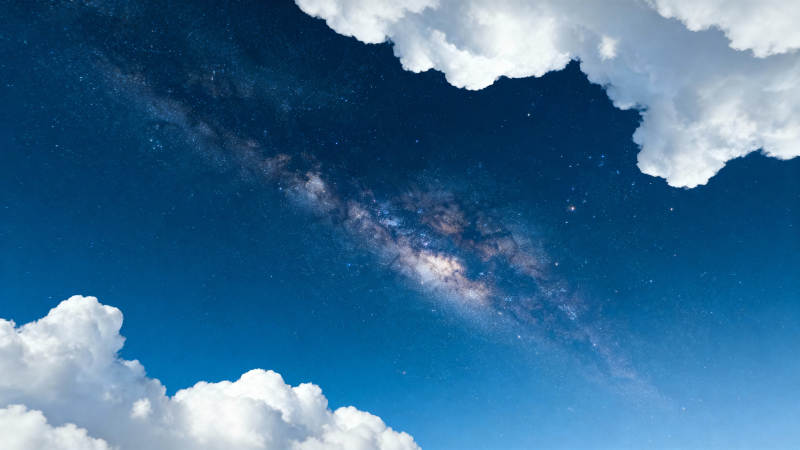 星河云海夜景图片