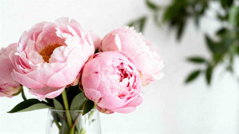 粉嫩牡丹花束图片