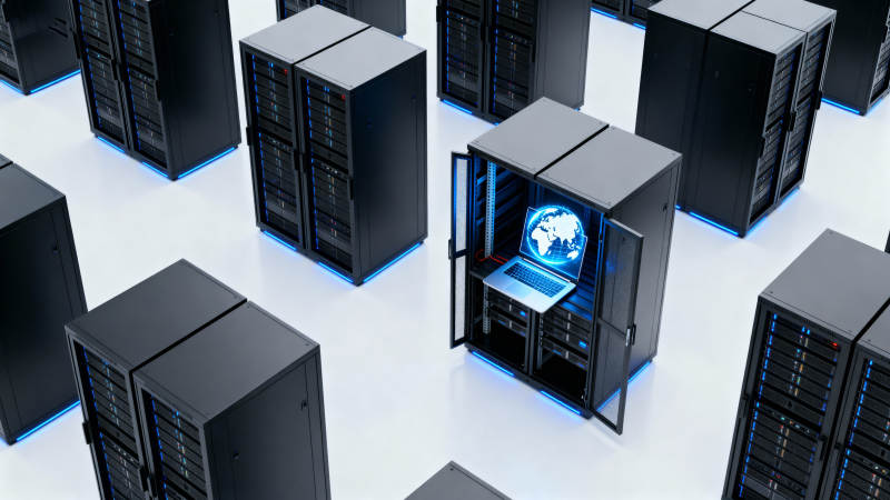 数据中心服务器阵列图片