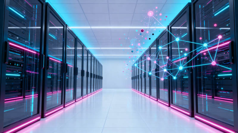 未来数据中心走廊图片