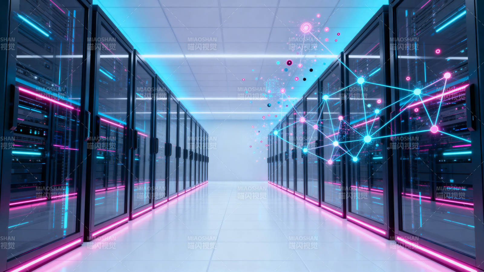未来数据中心走廊图片