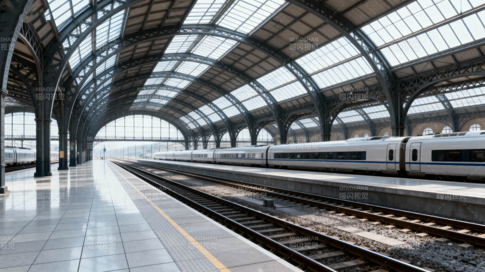 现代车站静谧一隅图片