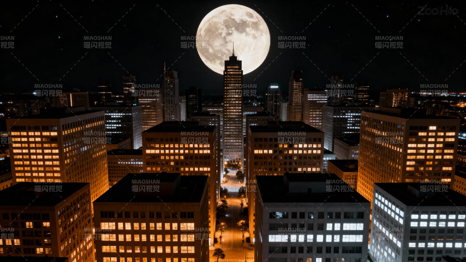 月夜都市灯火辉煌图片