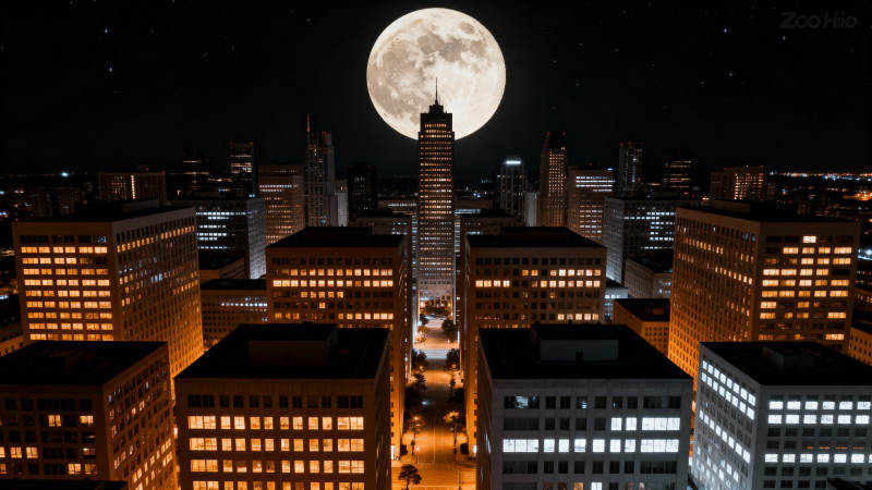 月夜都市灯火辉煌图片