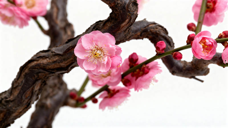 梅花绽放枝头图片