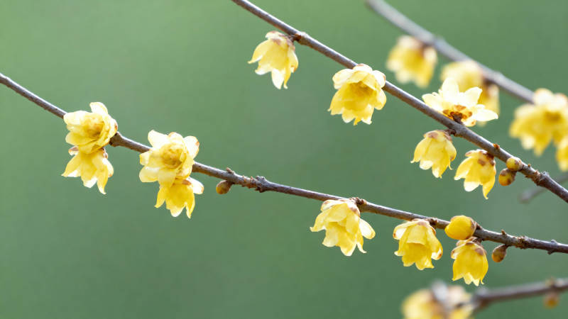 蜡梅绽放枝头图片