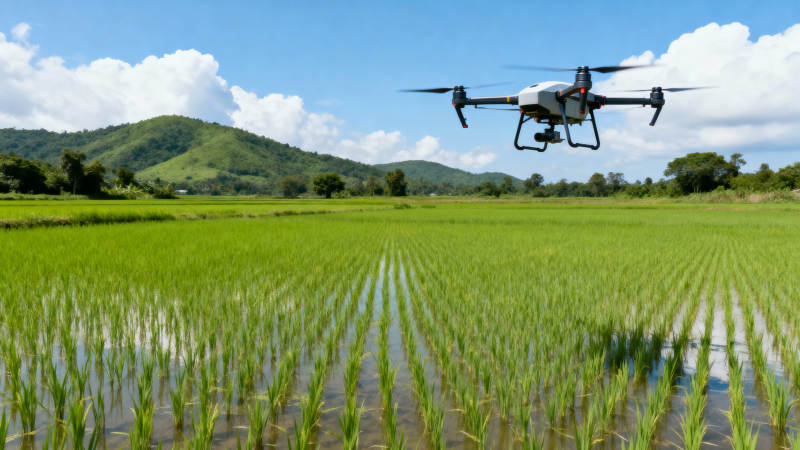 无人机巡田图片