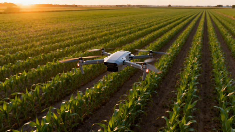 无人机巡田图片