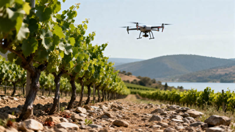 无人机巡检葡萄园图片