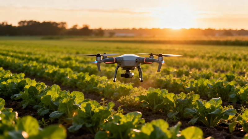 无人机巡田图片