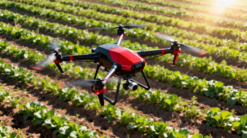 无人机农田作业图片