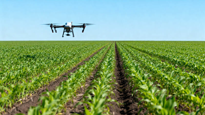 无人机农田作业图片