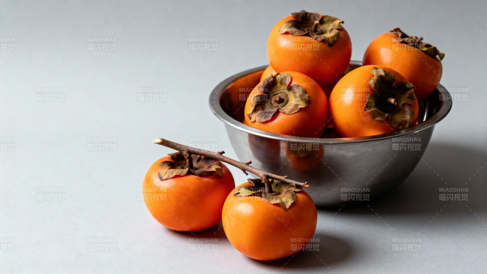 柿子静物图图片