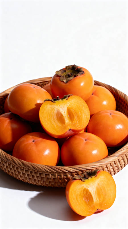 柿子满篮秋意浓图片