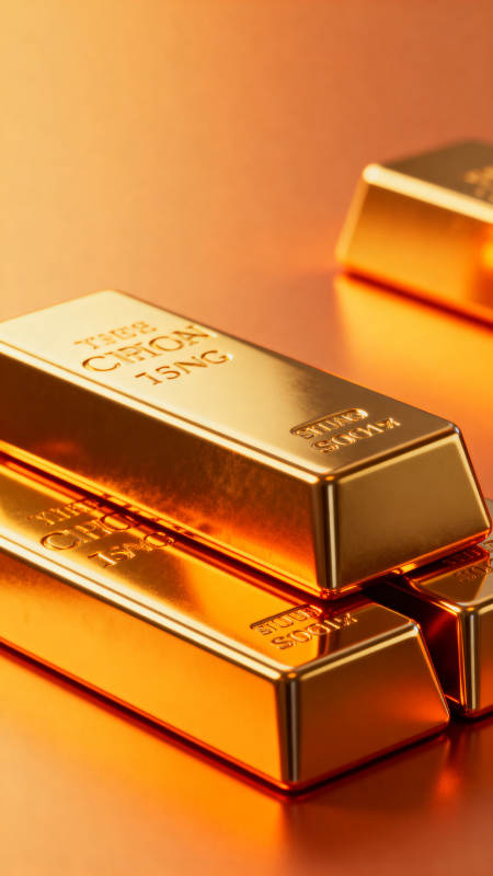 金条闪耀光芒图片