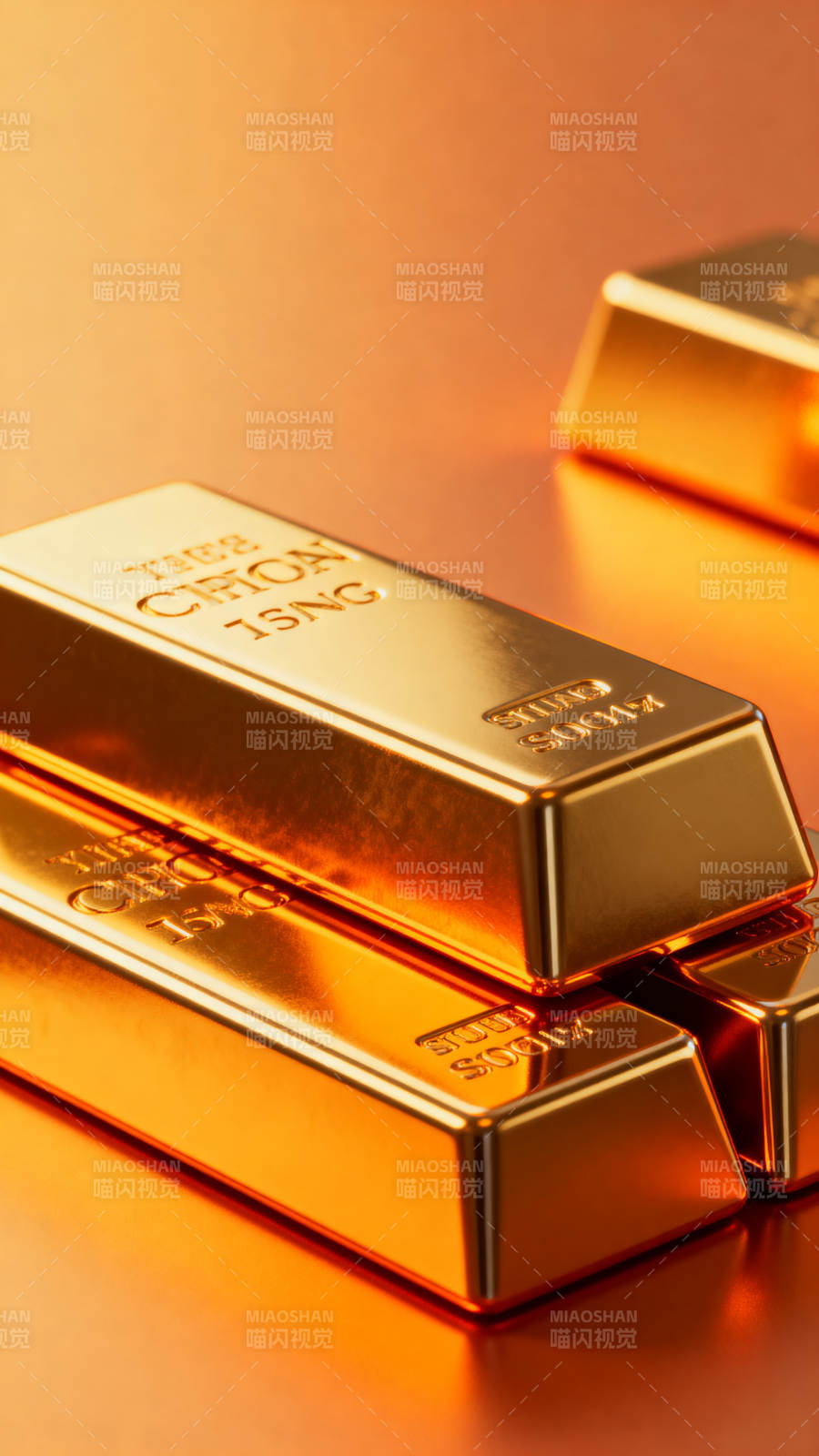 金条闪耀光芒图片