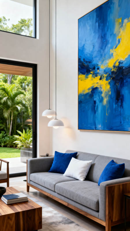 现代客厅艺术风图片