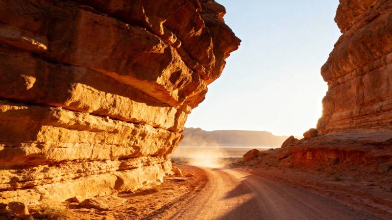 沙漠峡谷之路图片